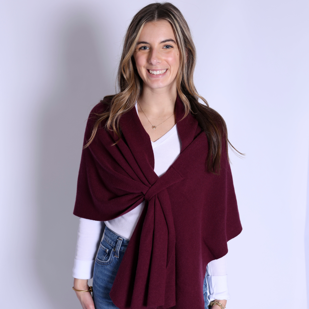 Top It Off - Wholesale Wrap - Women's - Katie Knit Solid Keyhole Wrap-Soft & Stylish Shawl0