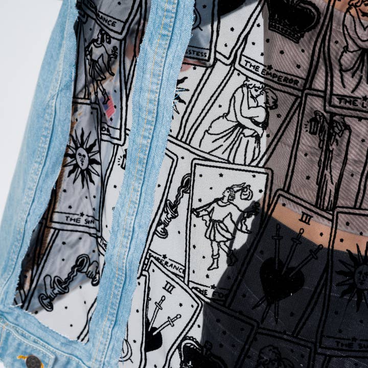 Dragon Denim - Wholesale Denim jacket – Women's - The Black Tarot Half Lace Denim Jacket4
