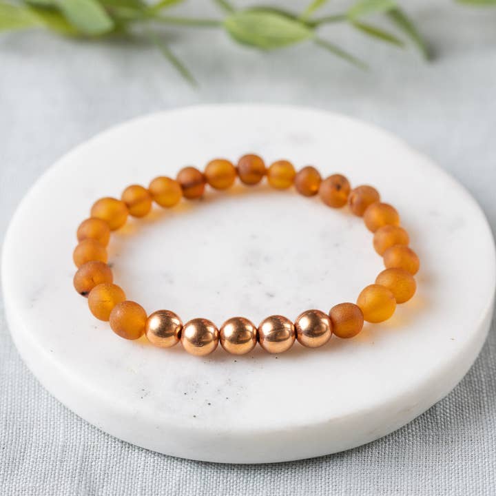 R.B. Amber Jewelry – wholesale Beaded bracelet – Adults | CHUNKY Baltic Amber + Gemstone Bracelets21