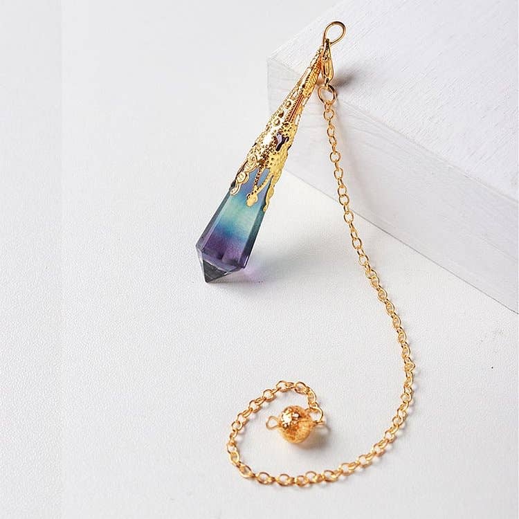 GemMeet – Großhandel Spiritueller Stein/Kristall – Fluorit-Pendulum zur Angstlinderung1