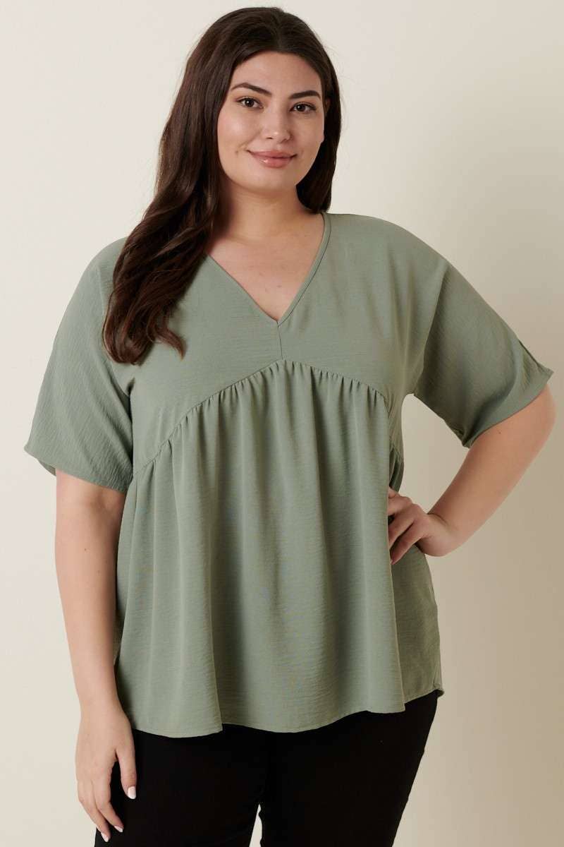 mittoshop - Wholesale Tunic - Women's - CT9073PL-PLUS AIRFLOW DOLMAN BABYDOLL BLOUSE14