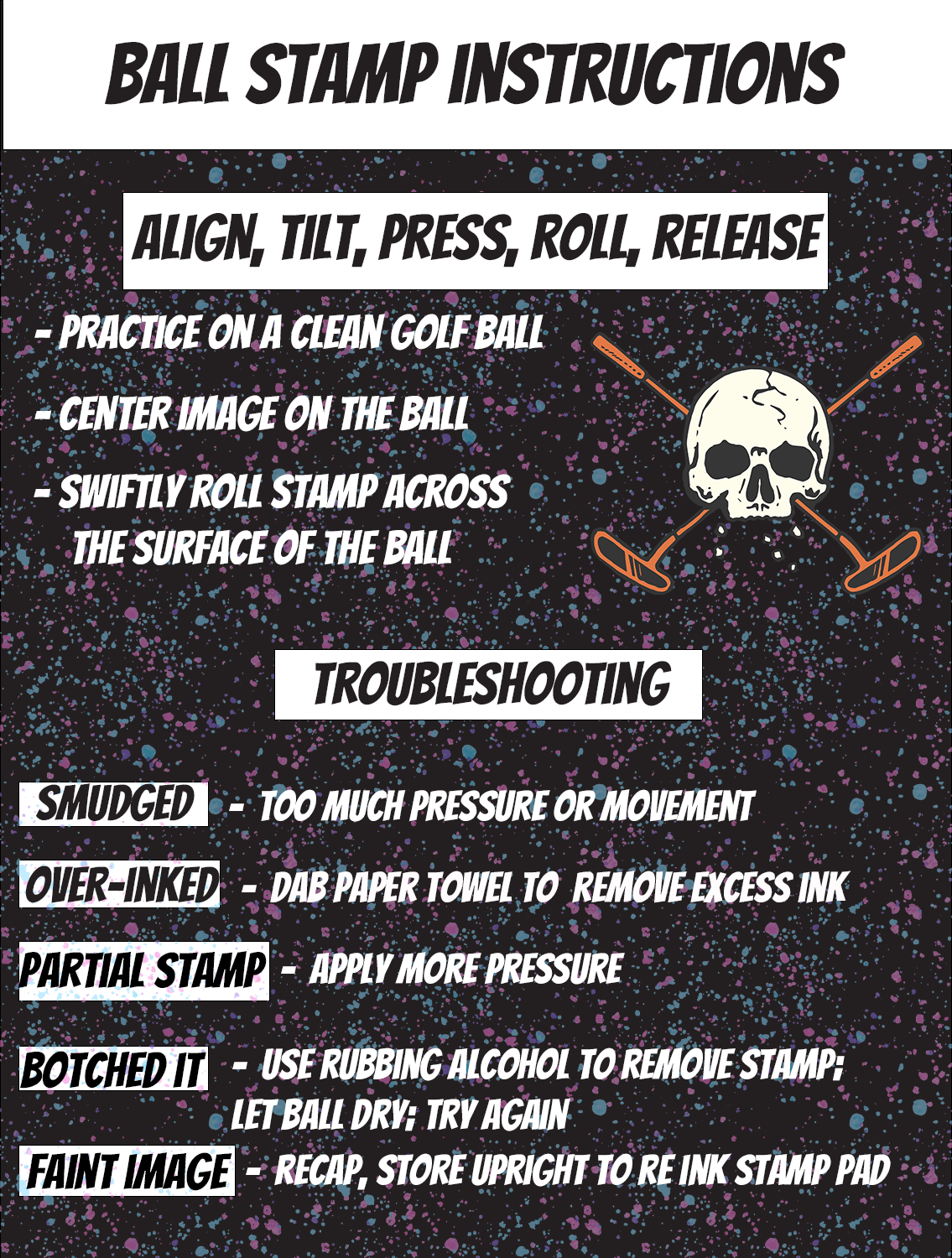 Shank It Golf - Wholesale Sporting Accessories - Shankitgolf Ball Stamps 20+ Designs2