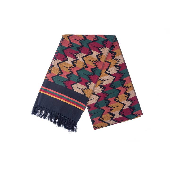 Tropical Dhaka Scarf for wholesale by Didi Bahini Fair Trade