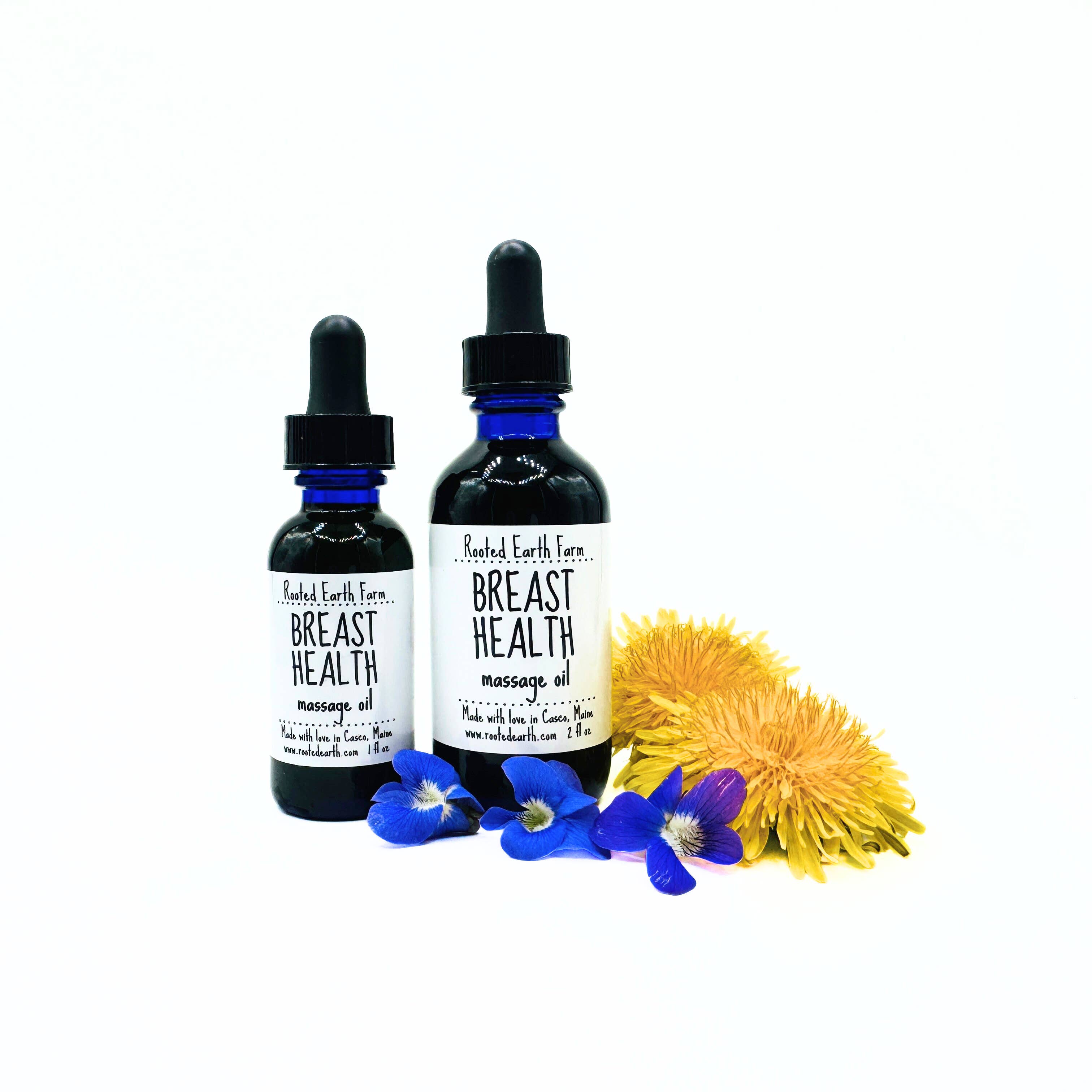 Rooted Earth Farm + Apothecary - Wholesale Massage Oil/Gel - Breast Health Massage Oil - 2 Size Options4
