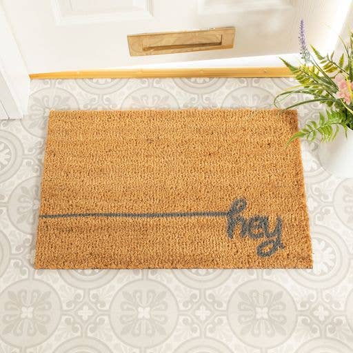 Hey Scribble Grey deurmat voor wholesale door Artsy Mats