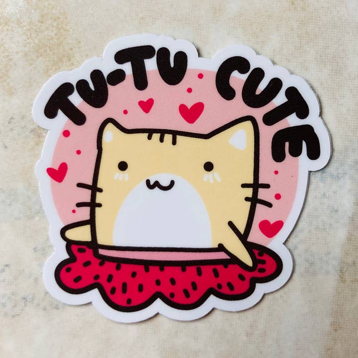 Autocollant Danseuse Tutu Mignonne, 3" x 2,9" pour la vente par Denali & Co.