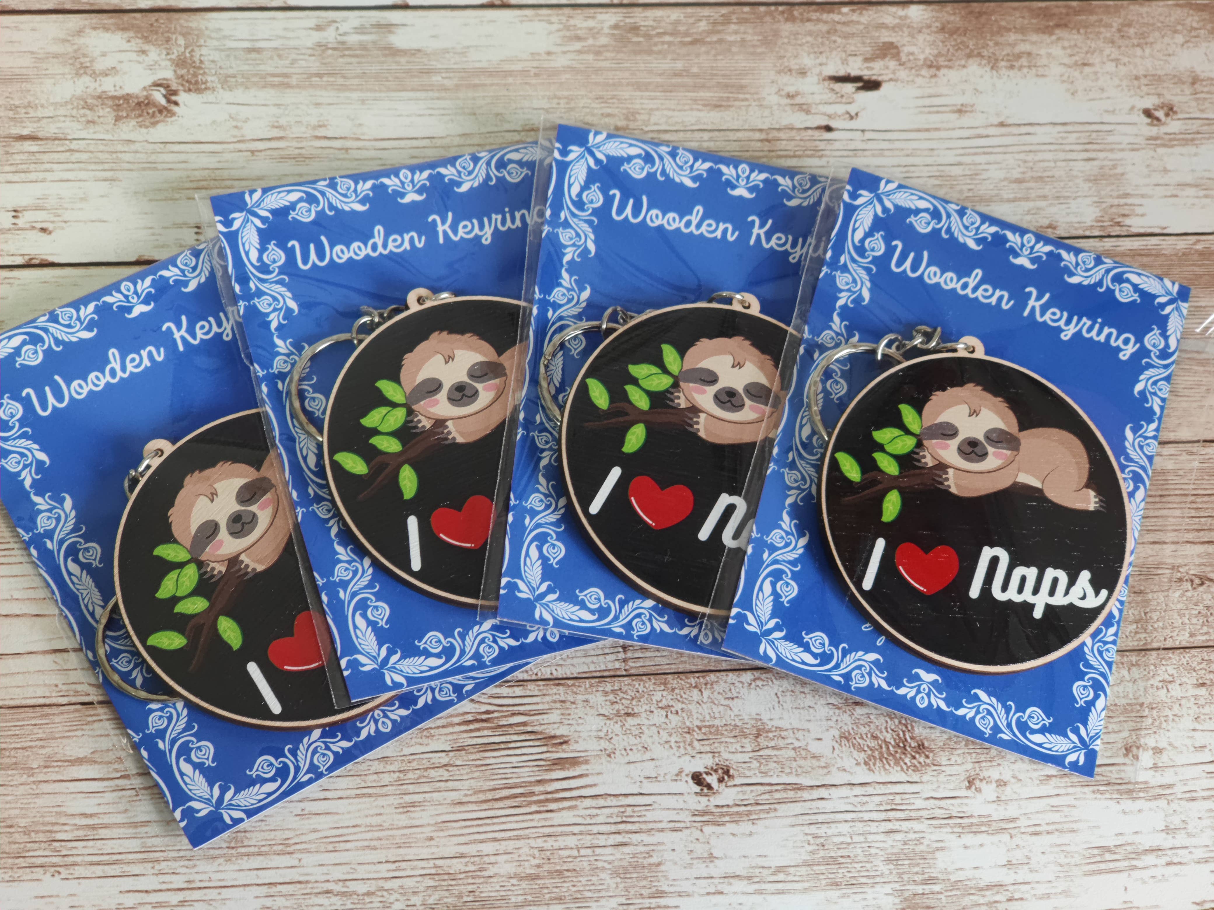 Kims Crafty Corner - Wholesale Keychain - Women's - I love Naps Keychain Charm, Size Approx. 2.5" / 6cm5