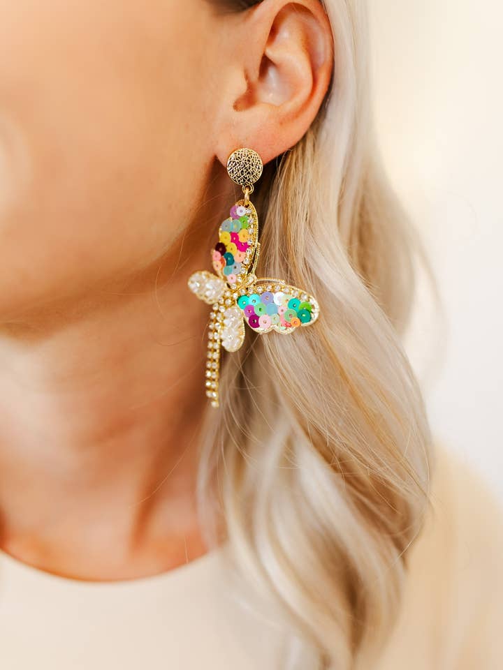 Lilliana Lightweight Butterfly Drops for wholesale by Taylor Shaye Designs