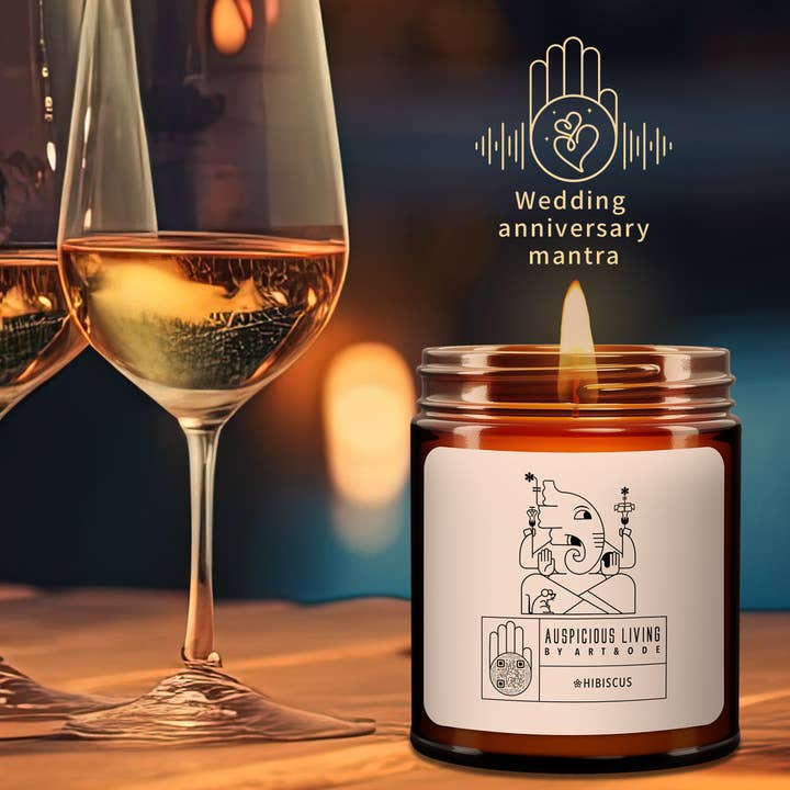 Mantra Blessing Candle - For A Wedding Anniversary Gift Idea for wholesale by Art&Ode