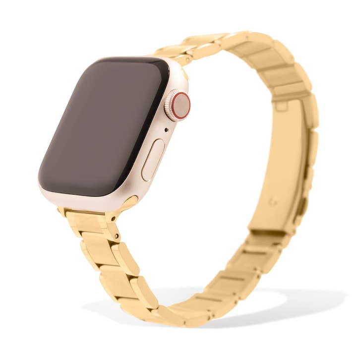 18K Gold PVD Stainless Steel Smart Watch Band for wholesale by WJW