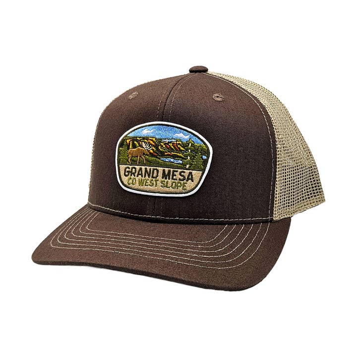 Grand Mesa - Trucker Hat - Brown/Tan for wholesale by ColoradoCool Apparel