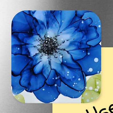 Imán duradero de madera prensada con diseño floral 13 para venta al por mayor de Angie Bryant Art