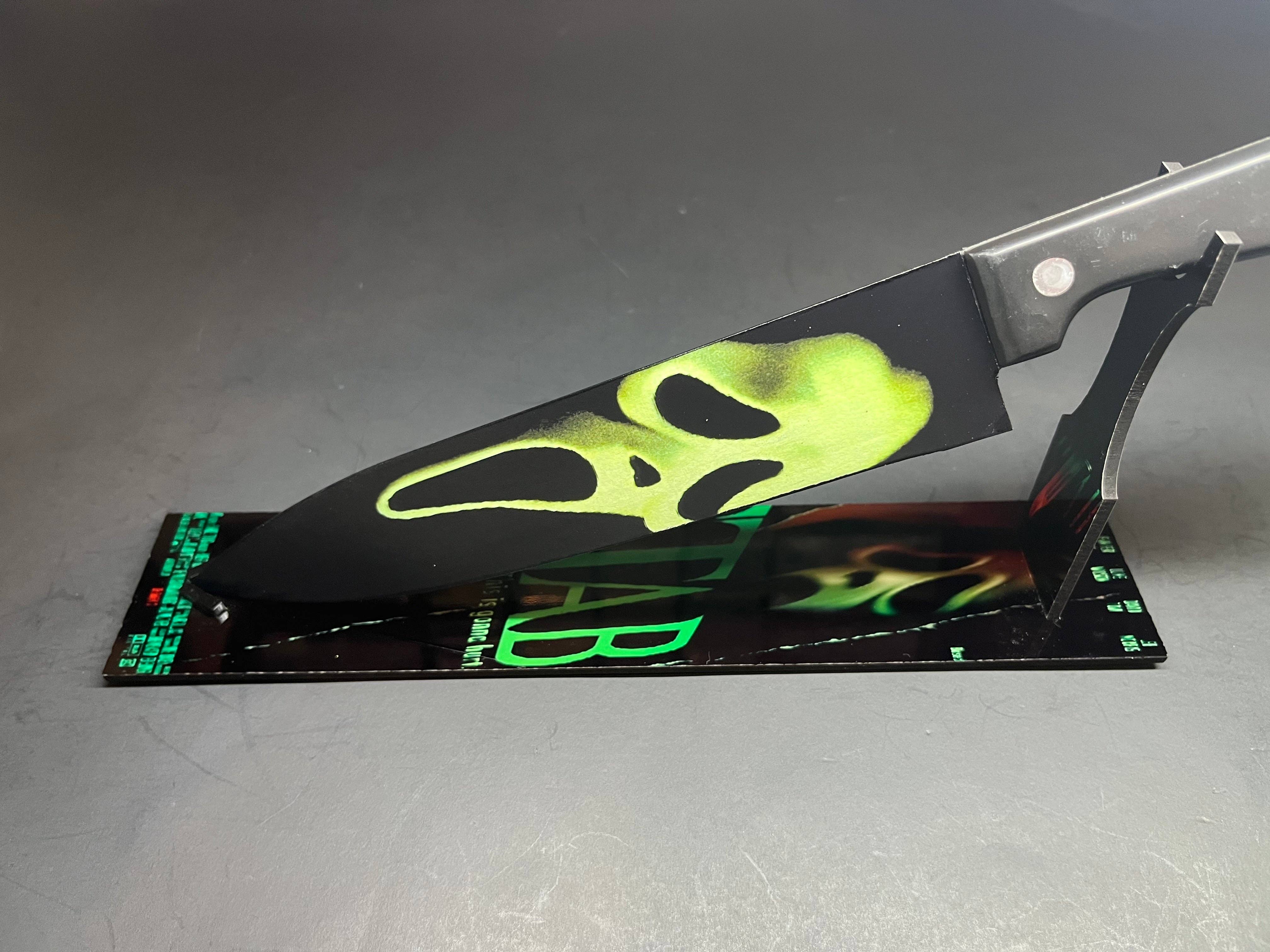 Dead Dave Designs - Wholesale Kitchen/Utility Knife - Stab From Scream Movie Knife With Sublimated Stand2