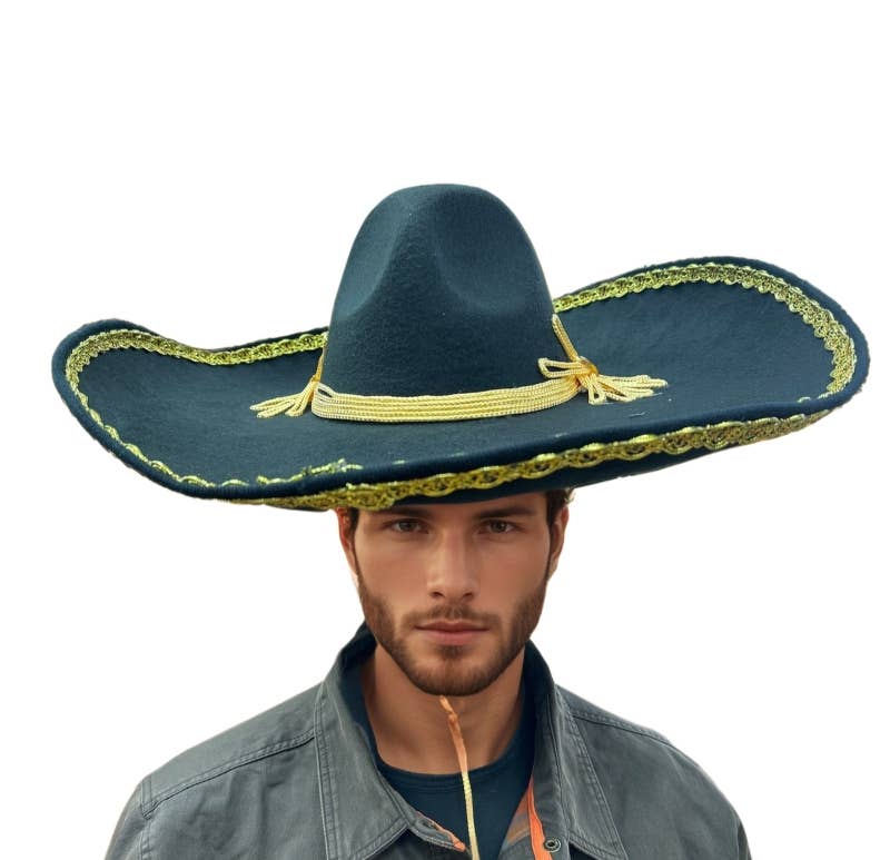 KBW Global Corp. - Venta al por mayor Accesorio para sombrero - Hombre - Sombrero Clásico Negro0