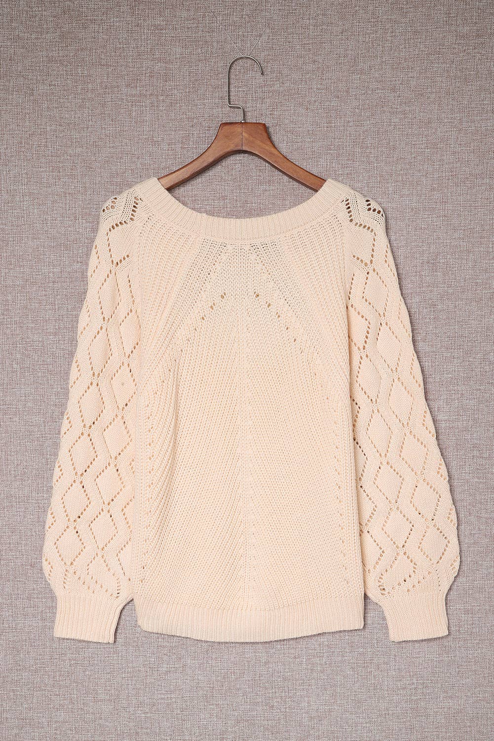 FULL TIME PURCHASE - Wholesale Knit Sweater - Women's - Hollow-out Puffy Sleeve Knit Sweater28