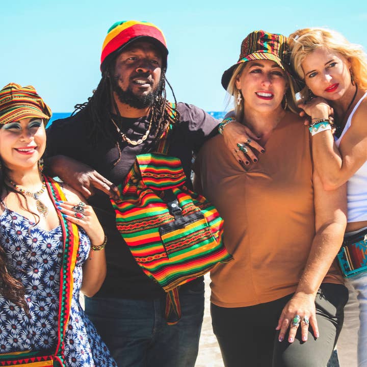 Pichincha - Wholesale Baseball cap – Unisex - Rasta Tribal Print Puff Bill Hat with Stash Pocket3