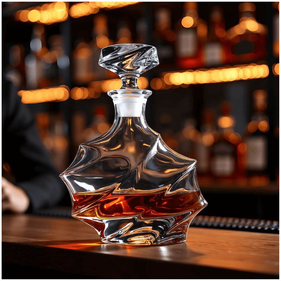 TsukiGlass - Wholesale Decanter - Storm Japanese Crystal Whisky Decanter V26