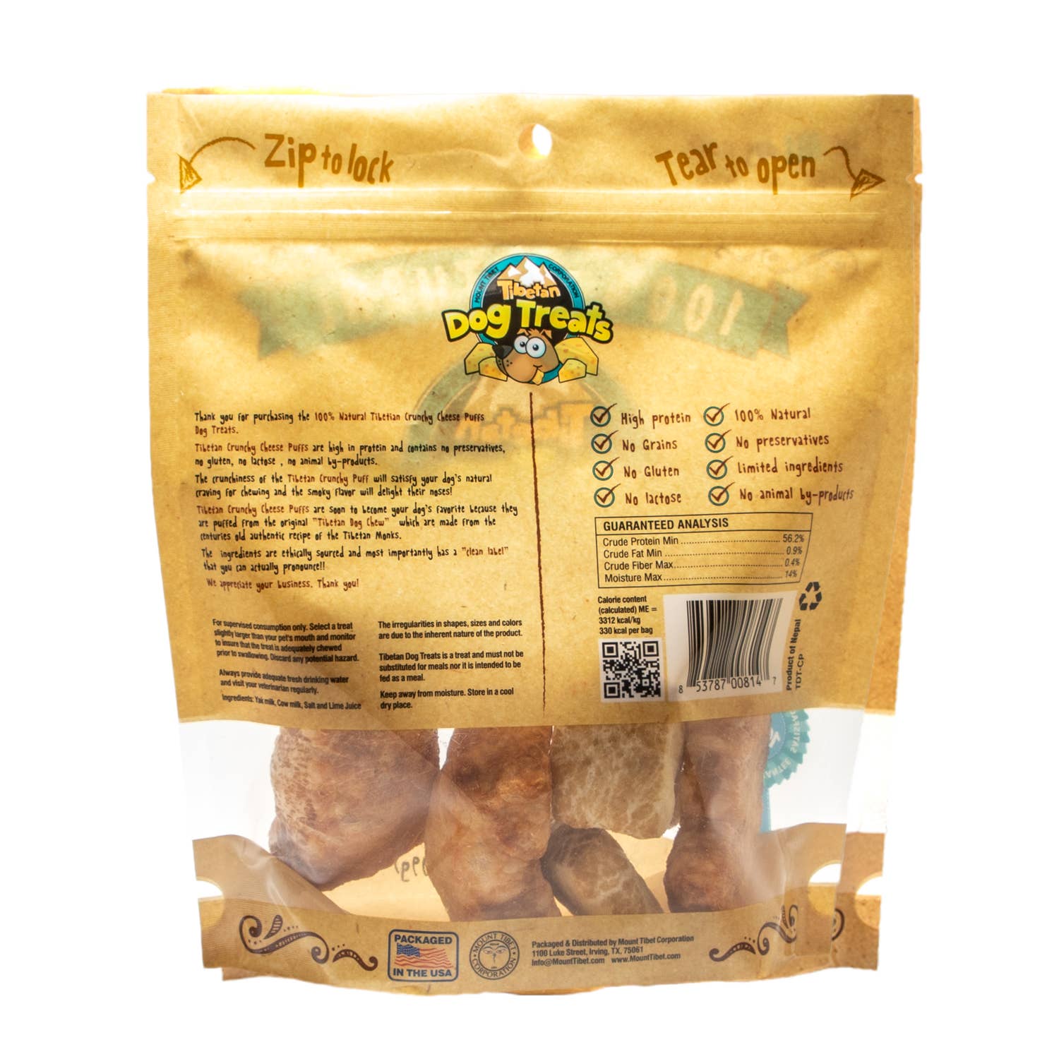 Tibetan Dog Chew - Wholesale Pet Treats - Dog - Tibetan Dog Chew - Crunchy Cheese Puffs1