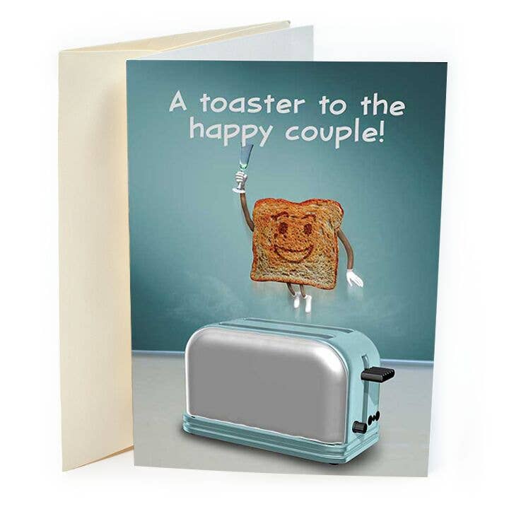 Een broodrooster voor het gelukkige paar! voor wholesale door St Thomas Greetings