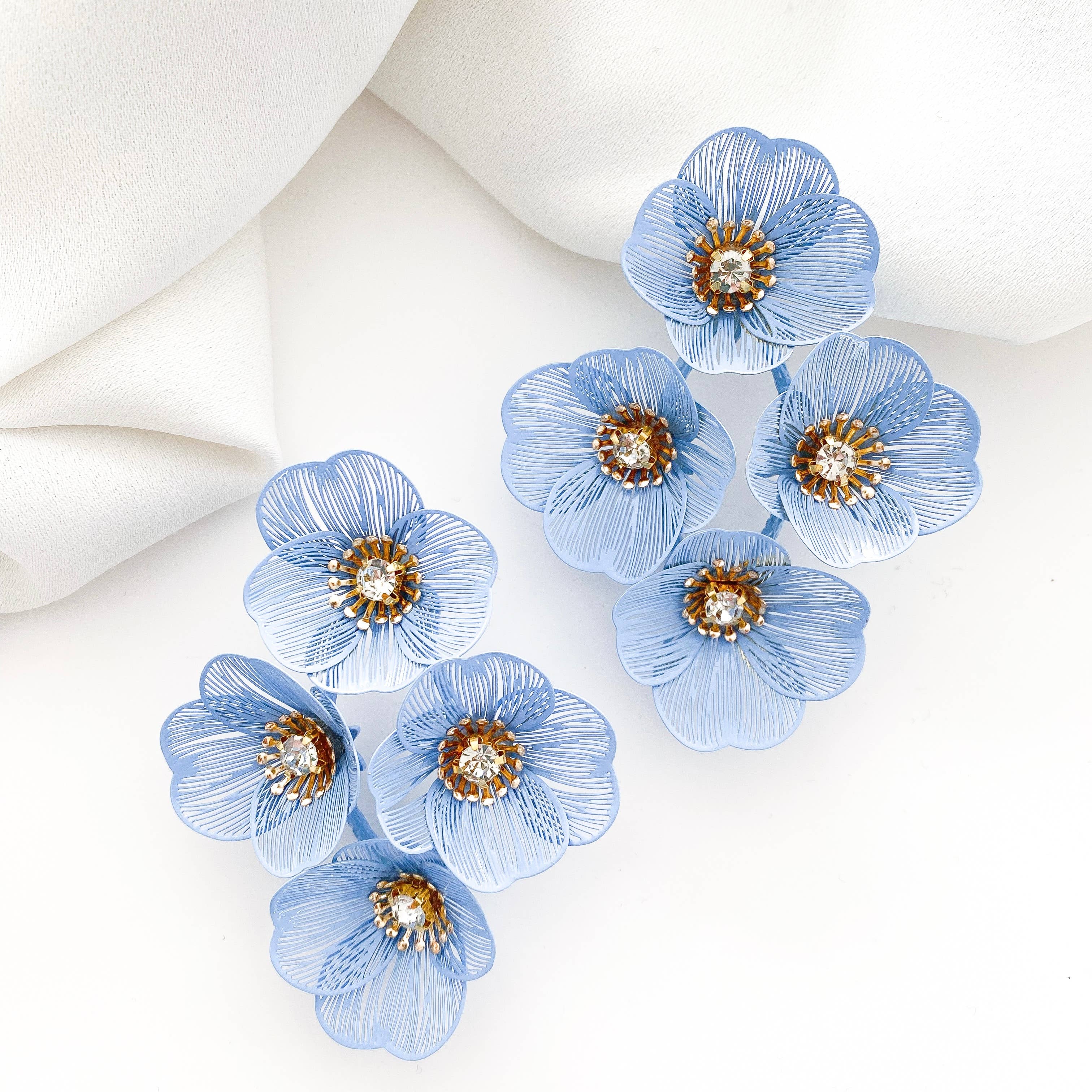 Nicholls Jewellery - Wholesale Dangle Earrings - Large Statement Oh Baby Blue Earrings1