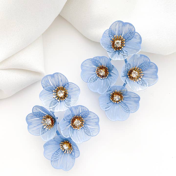 Nicholls Jewellery - Wholesale Dangle earrings - Large Statement Oh Baby Blue Earrings1