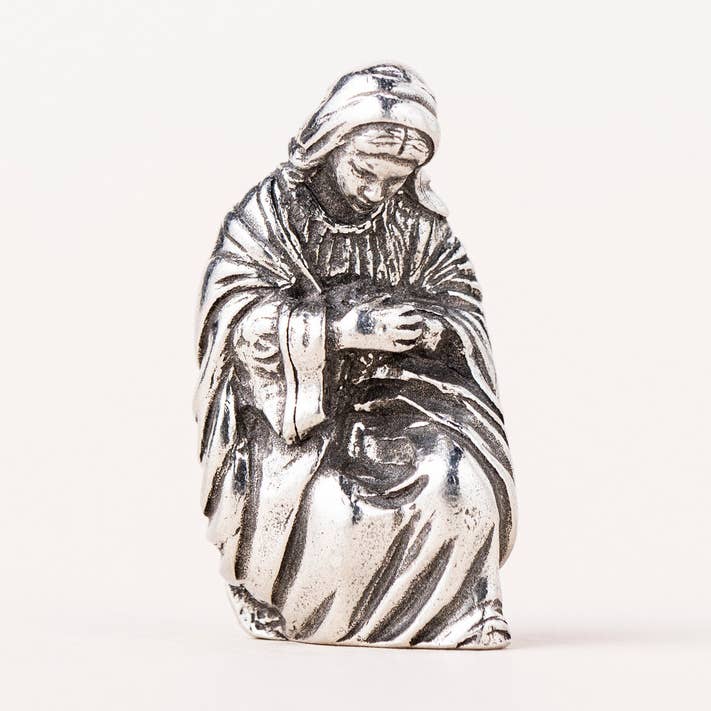 Mary Handcrafted Pewter Nativity Scene Decor for wholesale by Danforth Pewter