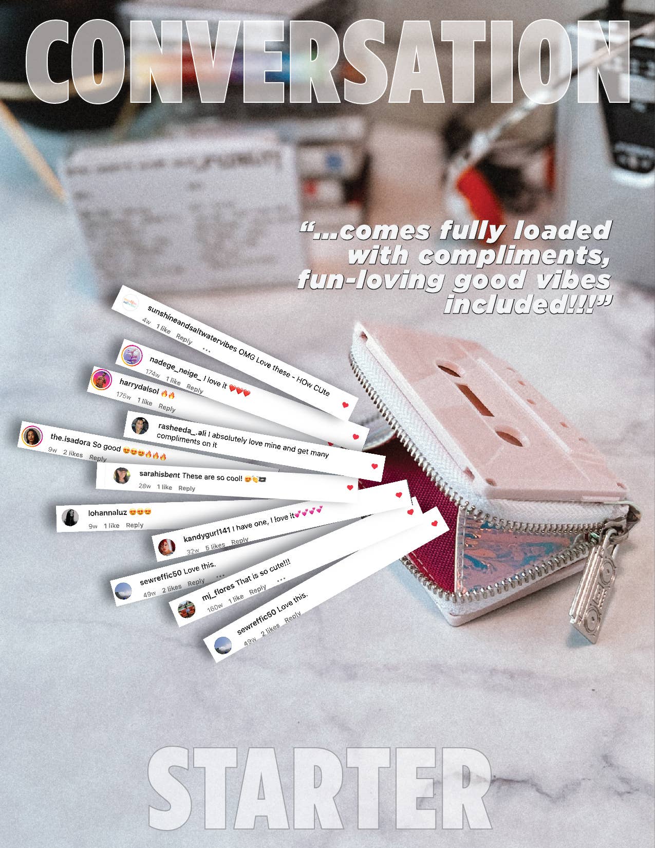 Fydelity – wholesale Plånbok - Dam – 70261: Kassettbandsplånbok | Rosa Matt2