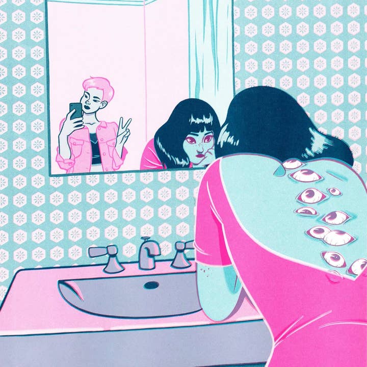 YEUX MIROIR // IMPRESSION NUMÉRIQUE pour la vente par Mo McMasters