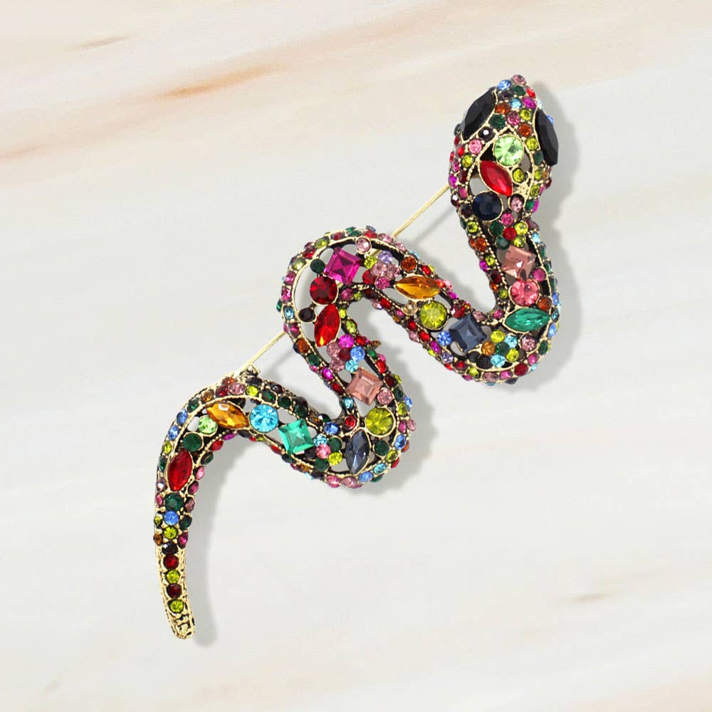 Sensibling Corp. - Wholesale Broche - Met Strass Versierde Slangen Broche Pin7