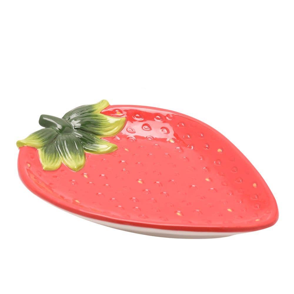 Nibble Distributors Ltd - Wholesale Serving Plate - Strawberry serving plate2