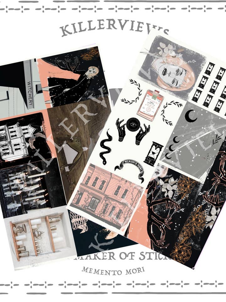 Coral witch Planner sticker sheet for bullet journal kit and planner- witchcraft Wiccan astrology chart for wholesale by Killerviews