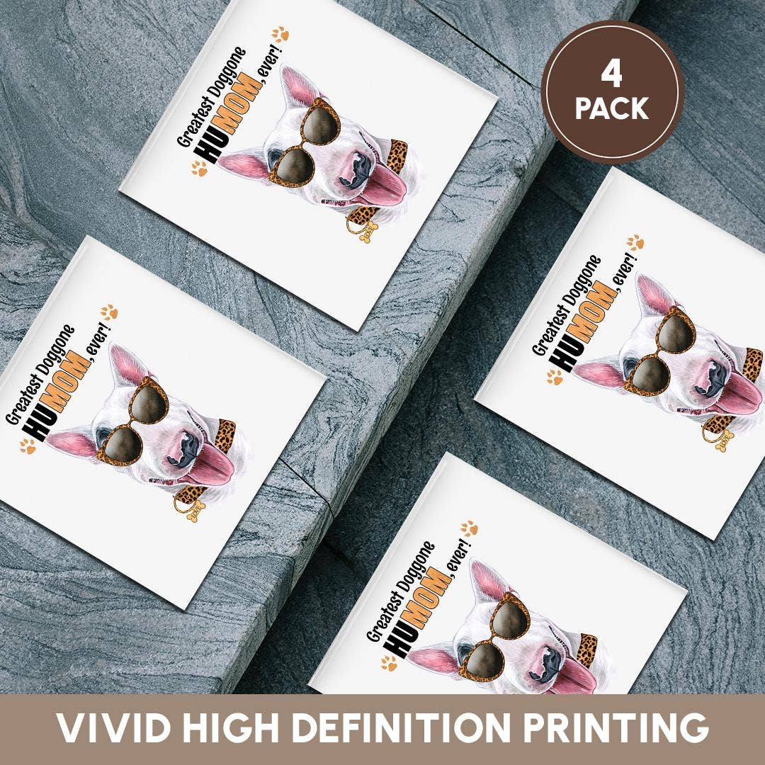 3dRose - Wholesale Coasters - 3dRose, Mothers Day Dog in Cheetah Print a Staffordshire Bull Terrier, Coaster5