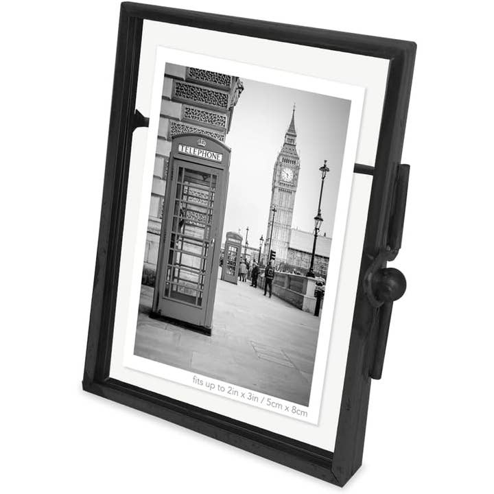 Isaac Jacobs International - Vente Cadres photos - Cadre photo en métal 2x3 pouces avec fermoir perle en forme de médaillon Isaac Jacobs6