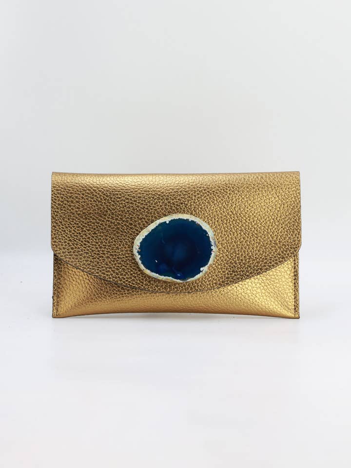 Midi Guldväska Blå Agat för wholesale av Ecue