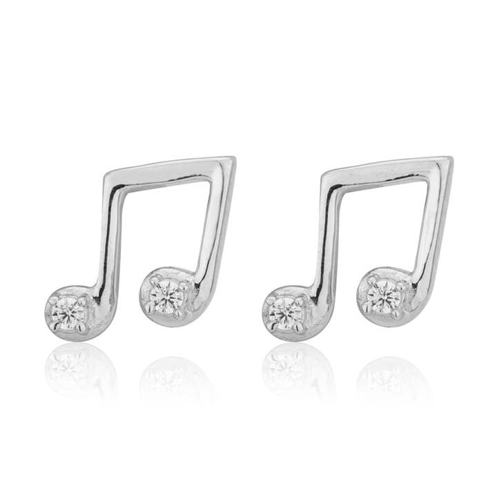Orecchini a perno per note musicali, due paia di orecchini per la vendita all'ingrosso da parte di Vanbelle