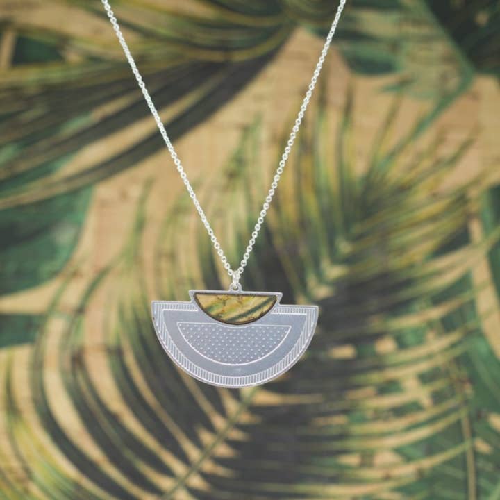 Collier SUNSET TROPICAL argenté pour la vente par Little Etincelle