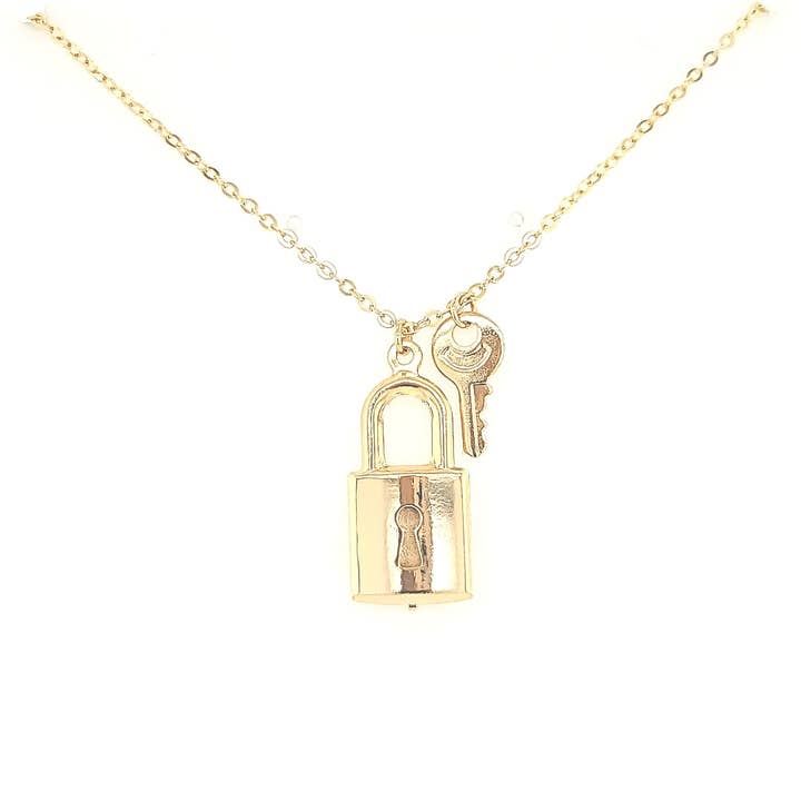 Collier avec cadenas et clés pour la vente par Lacosta Jewelry Corp