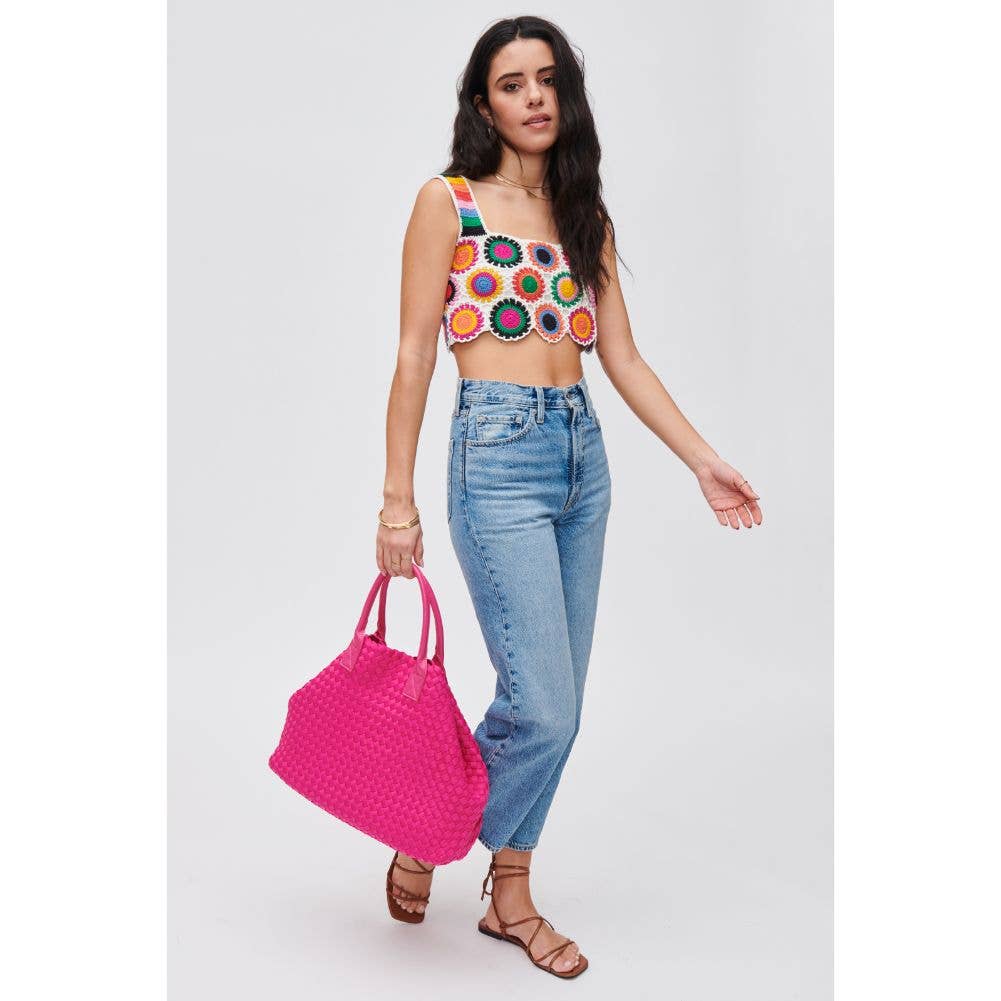 Urban Expressions – Großhandel Tragetasche – Damen – Ithaca Tote aus gewebtem Neopren mit veganem Lederhenkel18