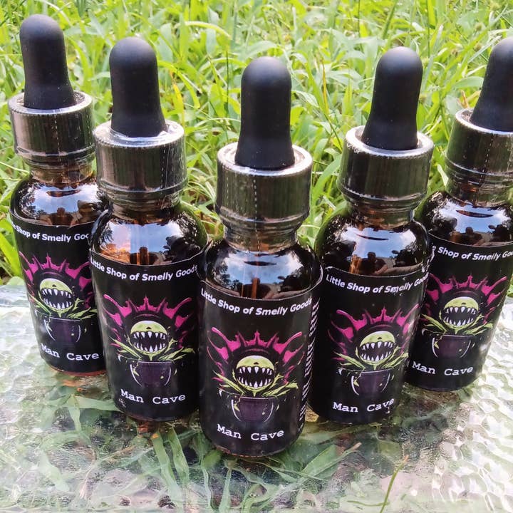 Man Cave Beard Oil for wholesale by Little Shop of Smelly Goods