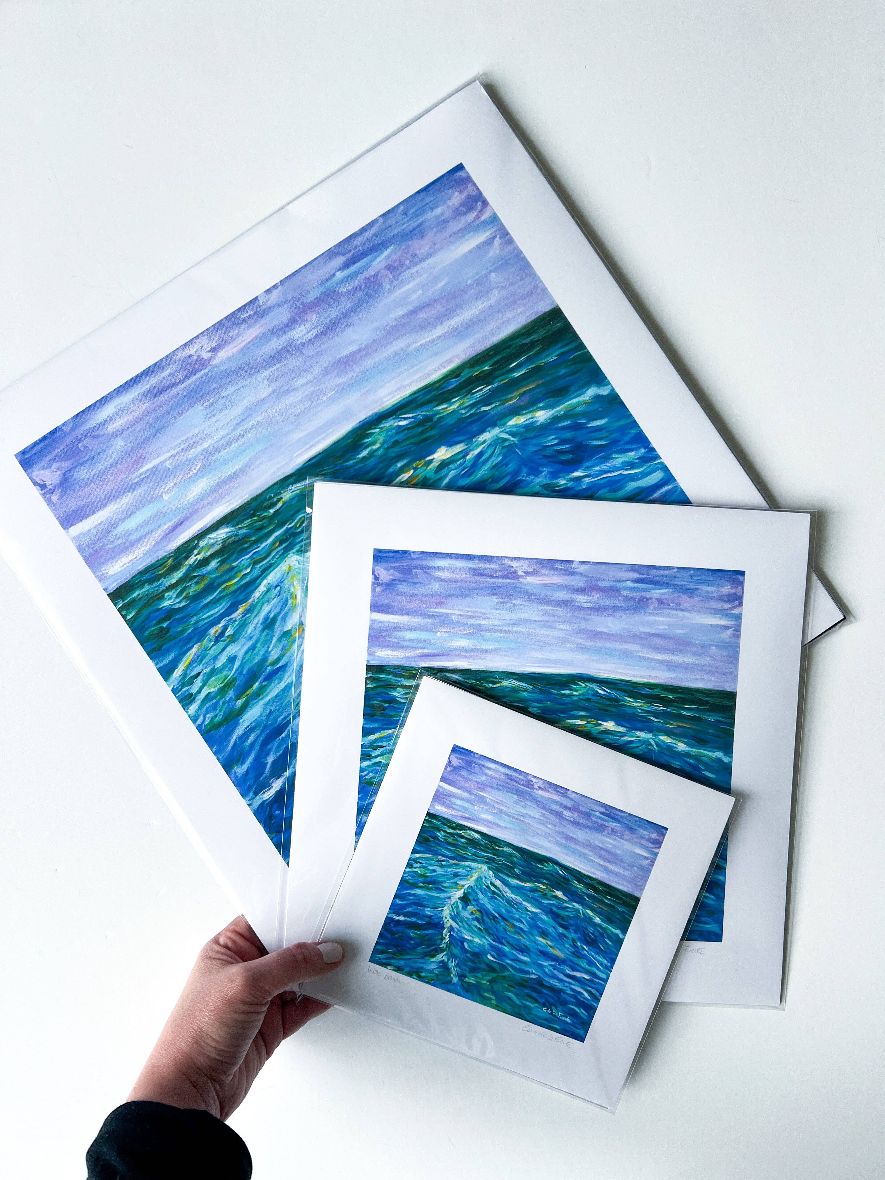 Clara de la Fuente Artist - Wholesale Art Print - Colorful Sea Water Waves  Print. Lake Michigan. Gift & Decor4