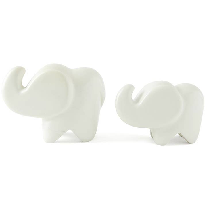 Swahili | AFRICAN MODERN - Wholesale Sculpture - Natural Soapstone Cherub Elephant2