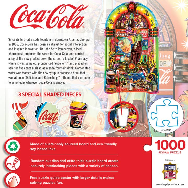 Masterpieces Puzzles - Wholesale Puzzle - Adult - Coca-Cola Jukebox 1000 Piece Shaped Puzzle