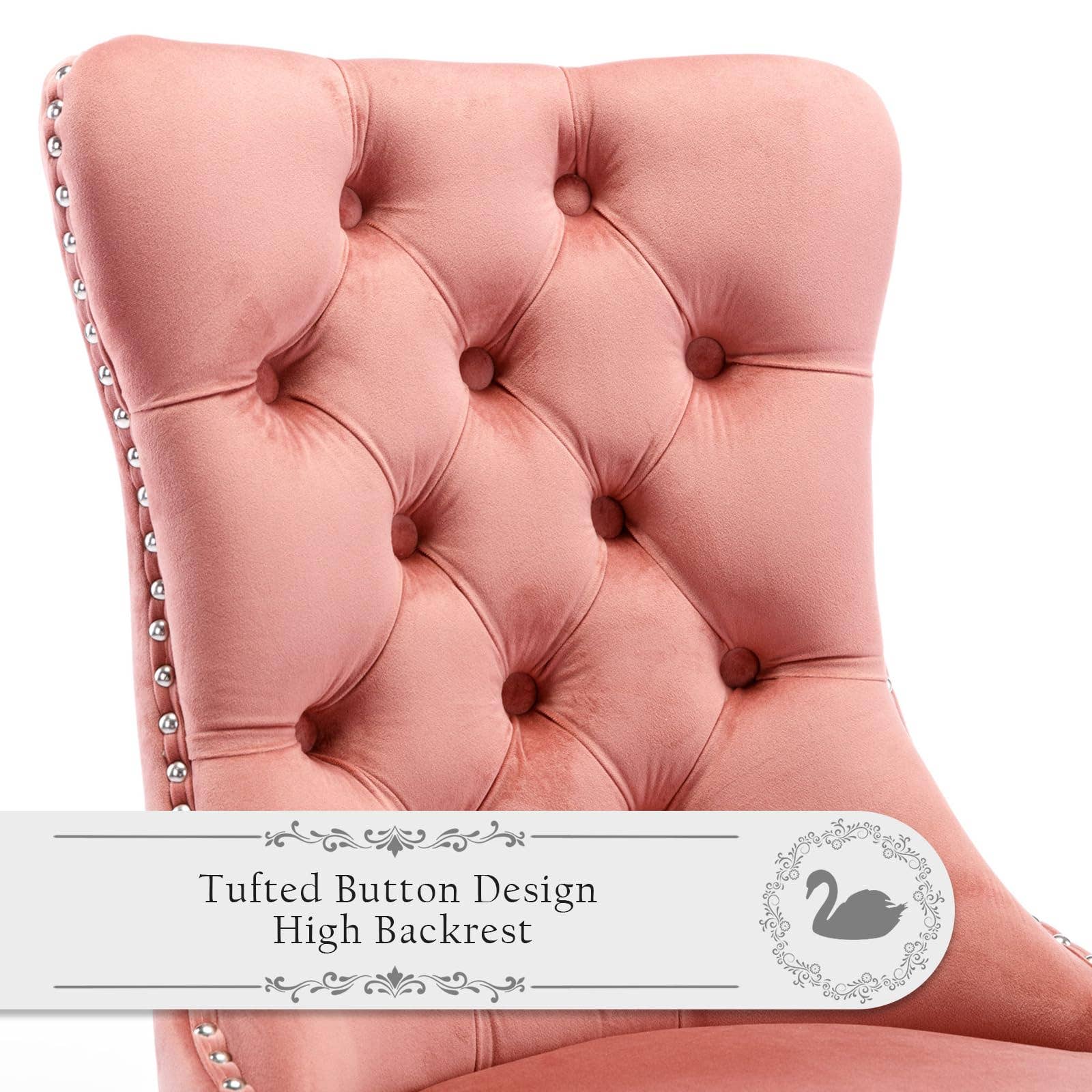 Modern Home Touch – wholesale Chair – Shena Set of 2 Velvet Kitchen Dining Chairs Knocker Back21