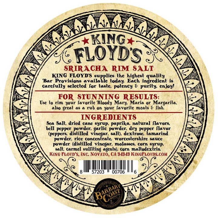 King Floydās - Wholesale Salt - KING FLOYD'S Sriracha Rim Salt1