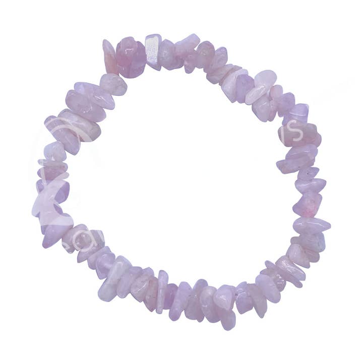 Oceanic Linkways Inc - Wholesale Spiritual Stone/Crystal - (PC)BRACELET - CHIPS KUNZITE (5-8 MM) 7.15-7.25"0