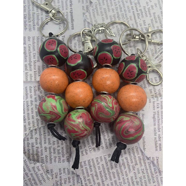 StayTay Store – wholesale Keychain – Women's – Summelon | Polymer Clay Keychain | Purse Accessory | Zipper Pull | Keychain For Purse | Backpack Zipper Keyring4