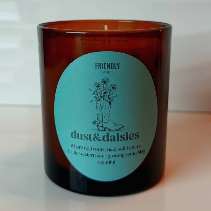 Dust & Daisies Soy Candle for wholesale by Friendly Candle