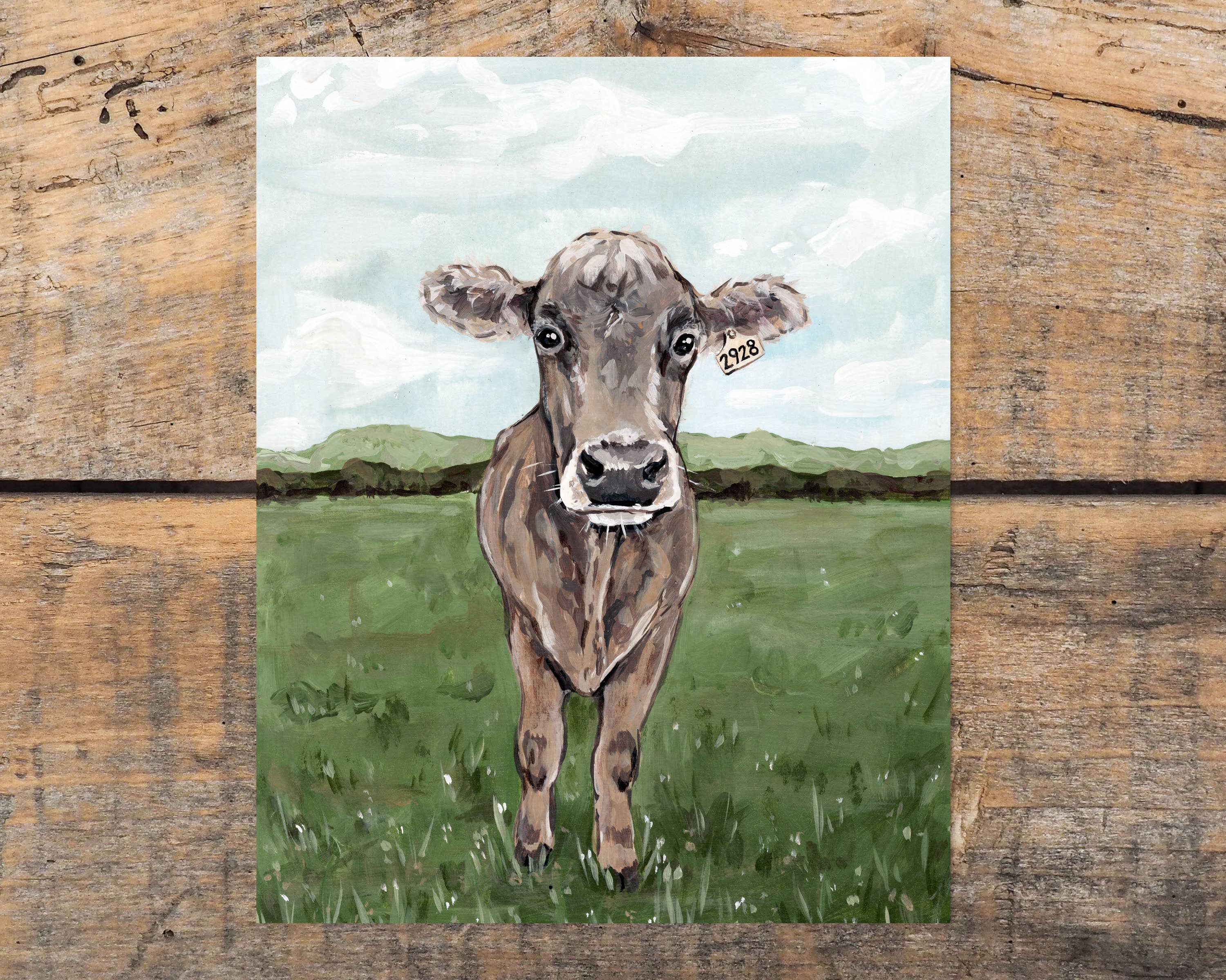 The Cranberry Finch - Vendita all'ingrosso Stampa artistica - Stampa d'Arte di Mucca Svizzera Bruna0