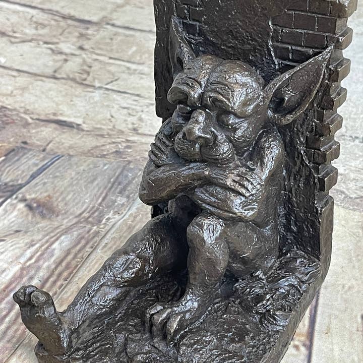 Bronzhaus – wholesale Bookend – Gargoyles Bookends Book End Bronze Sculpture Statue Mythical Figurine Art Decor5