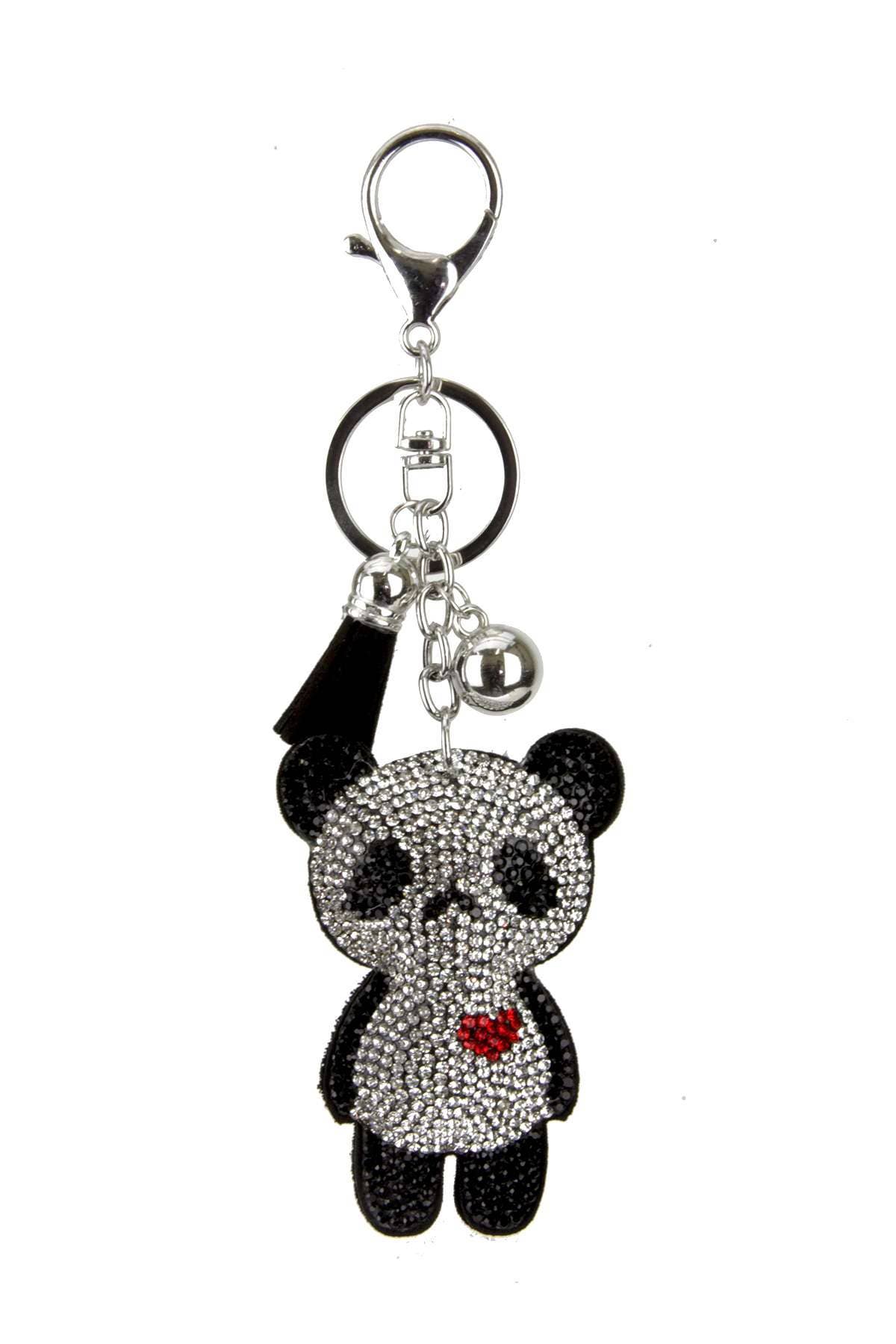 小物 NANA Wholesale RHINESTONE PANDA KEYCHAIN WITH TASSEL KC444X-186
